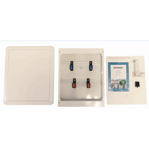 FORDELERSKAP 4 M/DØR OG RAMME,HVIT ALU SANIPEX