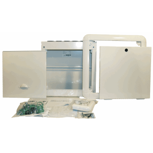 FORDELERSKAP 12 M/DØR OG RAMME,HVIT ALU SANIPEX