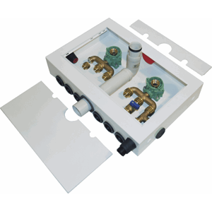 MINISKAP U/RAMME,HVIT ALU M/2 TRIPPLE VEGGBOKSER SAN