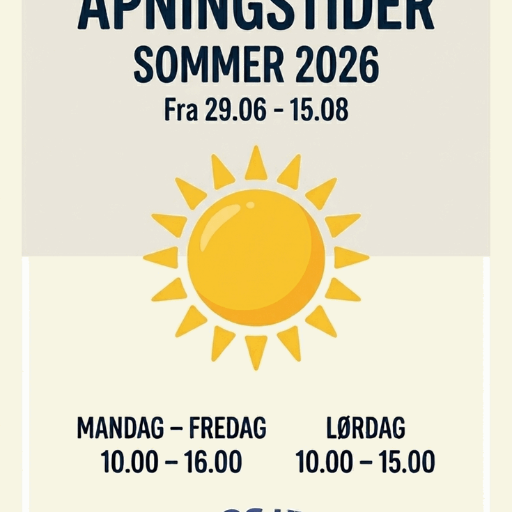 Åpningstider Sommer 2026
