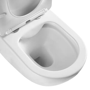 Omea veggskål rimeless hvit m/sete SCQR