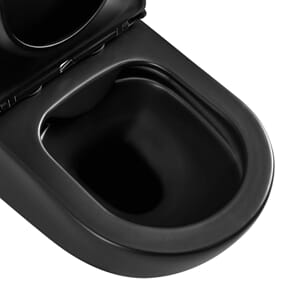 Omea veggskål rimeless matt svart m/sete SCQR