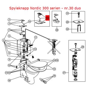 GB SISTERNELOKK M/TRYKKNAPP DUO