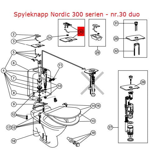 Deler Gustavsberg Toalett () Deler Gustavsberg Toalett