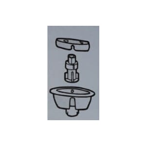 PB TREVI TRYKKNAPP DOBBELSPYLING KROM