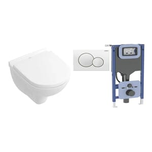 Geberit Sawa inneb.sisterne med hvit tr.plate og Onovo skål