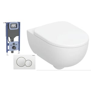 Geberit Sawa inneb.sisterne m.hvit tr.plate og Selnova skål