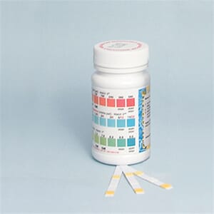 Teststrips klor/pH/O2/alkalitet