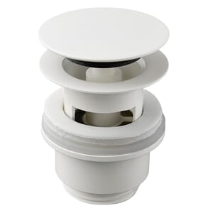 Klikkventil, hvit matt