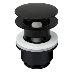 Klikkventil, sort matt